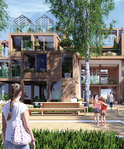 Futuristic residential complex