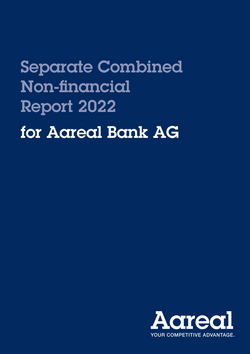 Cover image of Aareal Bank AG’s Separate Combined Non-financial Report 2022